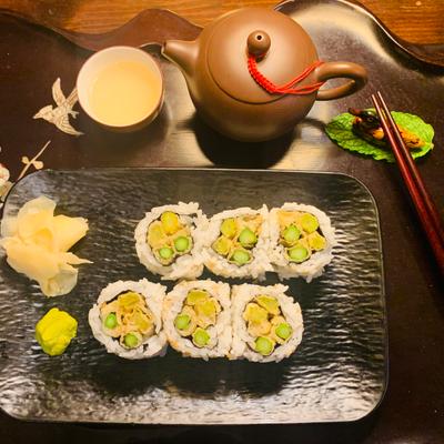 Tempura Asparagus Rolls.