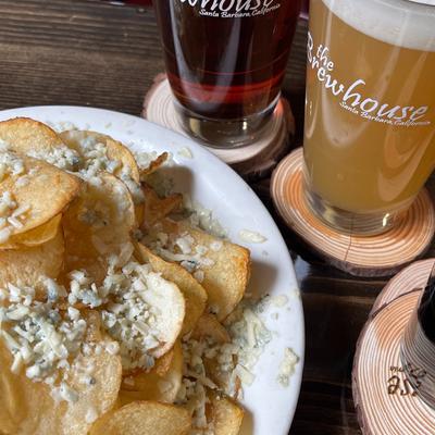 Homemade Gorgonzola potato chips.