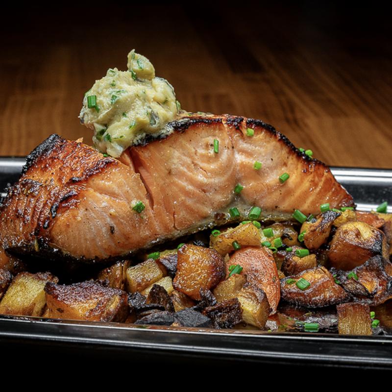 Miso Maple Roasted Salmon.