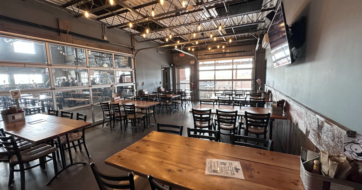 Covered seating area outside