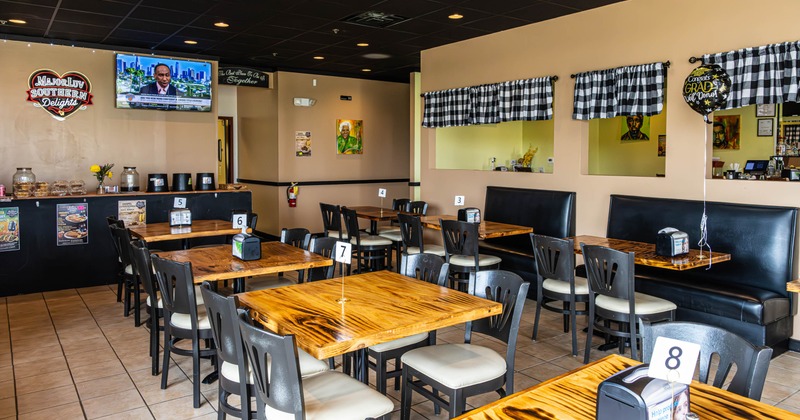 Restaurant interior, dining area