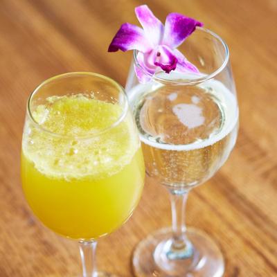 Mimosa cocktails.