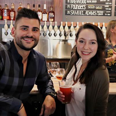 Customers having drinks.