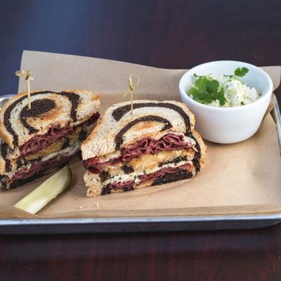 Sandwiches and salad