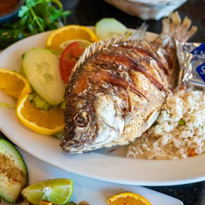Fried mojarra.
