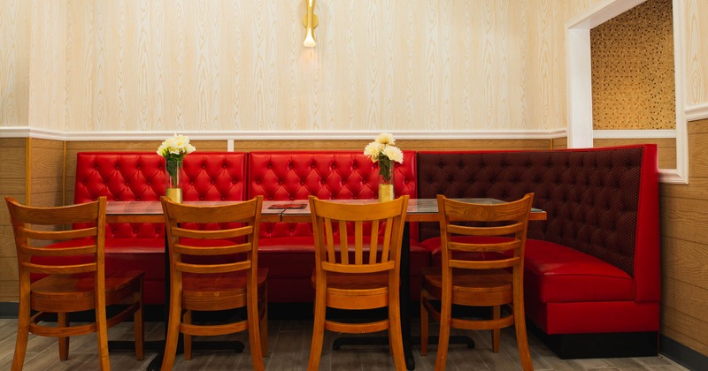 Interior, corner booth