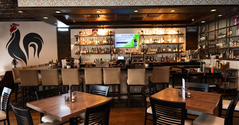 Interior, bar and dining area