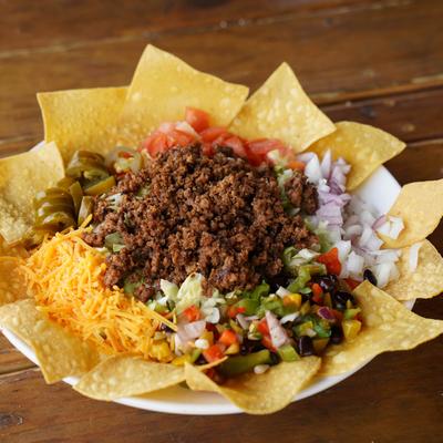 Beef taco salad.