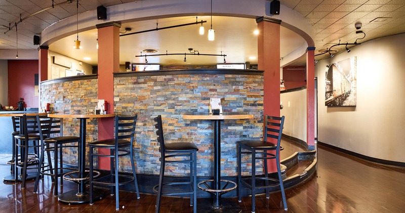 Bar table for two, chairs