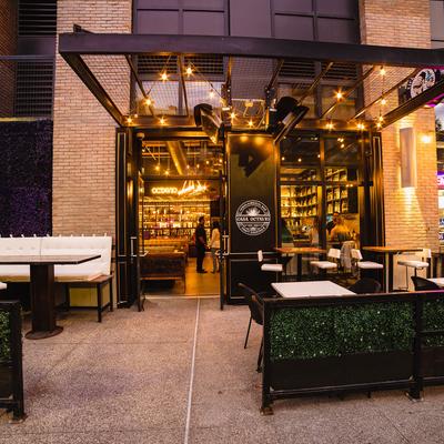 Patio and the entrance