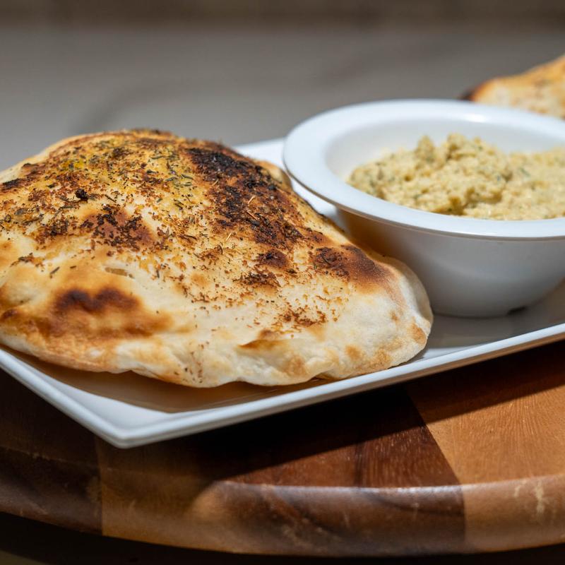 Hummus and Mini Garlic Pitas photo