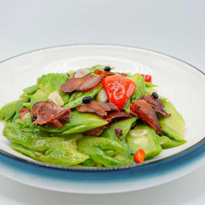 stir-fried bitter melon with cantonese cured pork photo