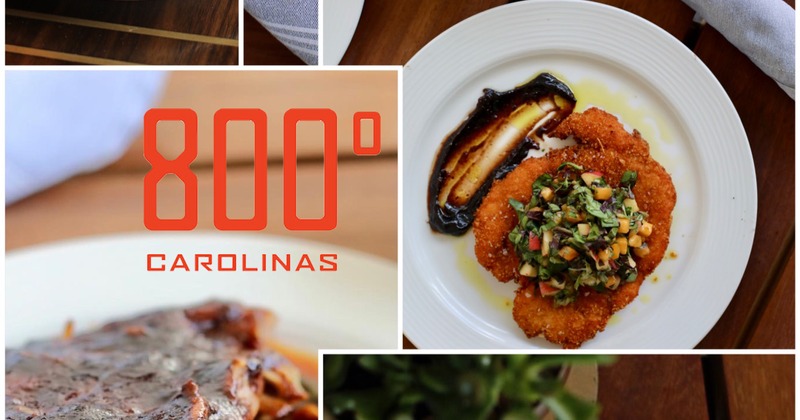 A collage depicting various foods