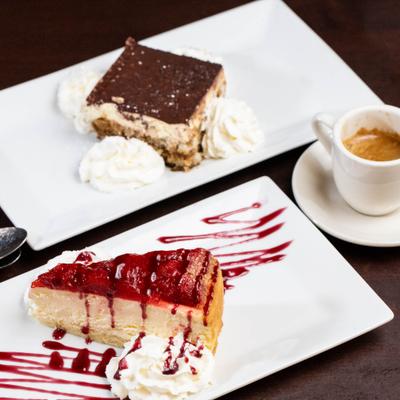 Served desserts and coffee.