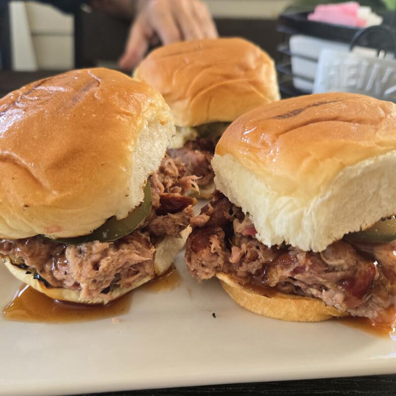 2 Hot Honey Pulled Pork Sliders photo