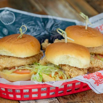 3 Crispy Chicken sliders.