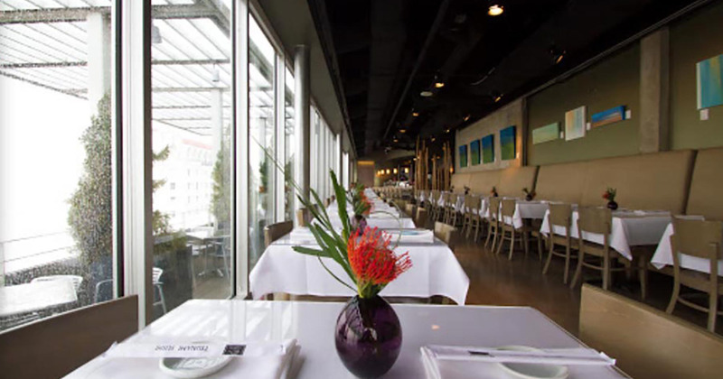 Interior, tables lined up