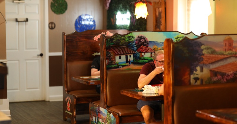 Interior, booths