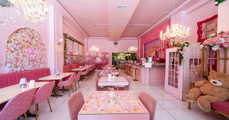 Interior, wide view of dining area