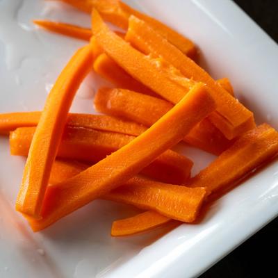 Sliced carrots.