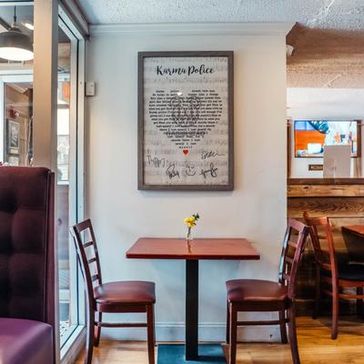 Interior, seating detail.