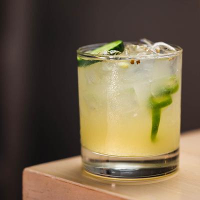 Jalapeño and cucumber cocktail.