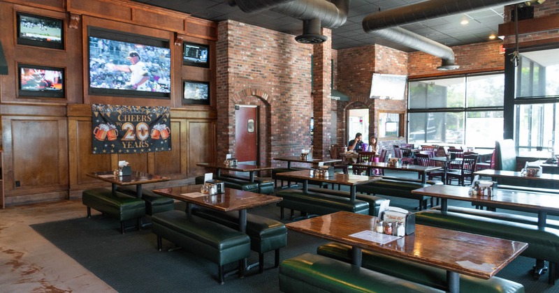 Interior, tables with chairs