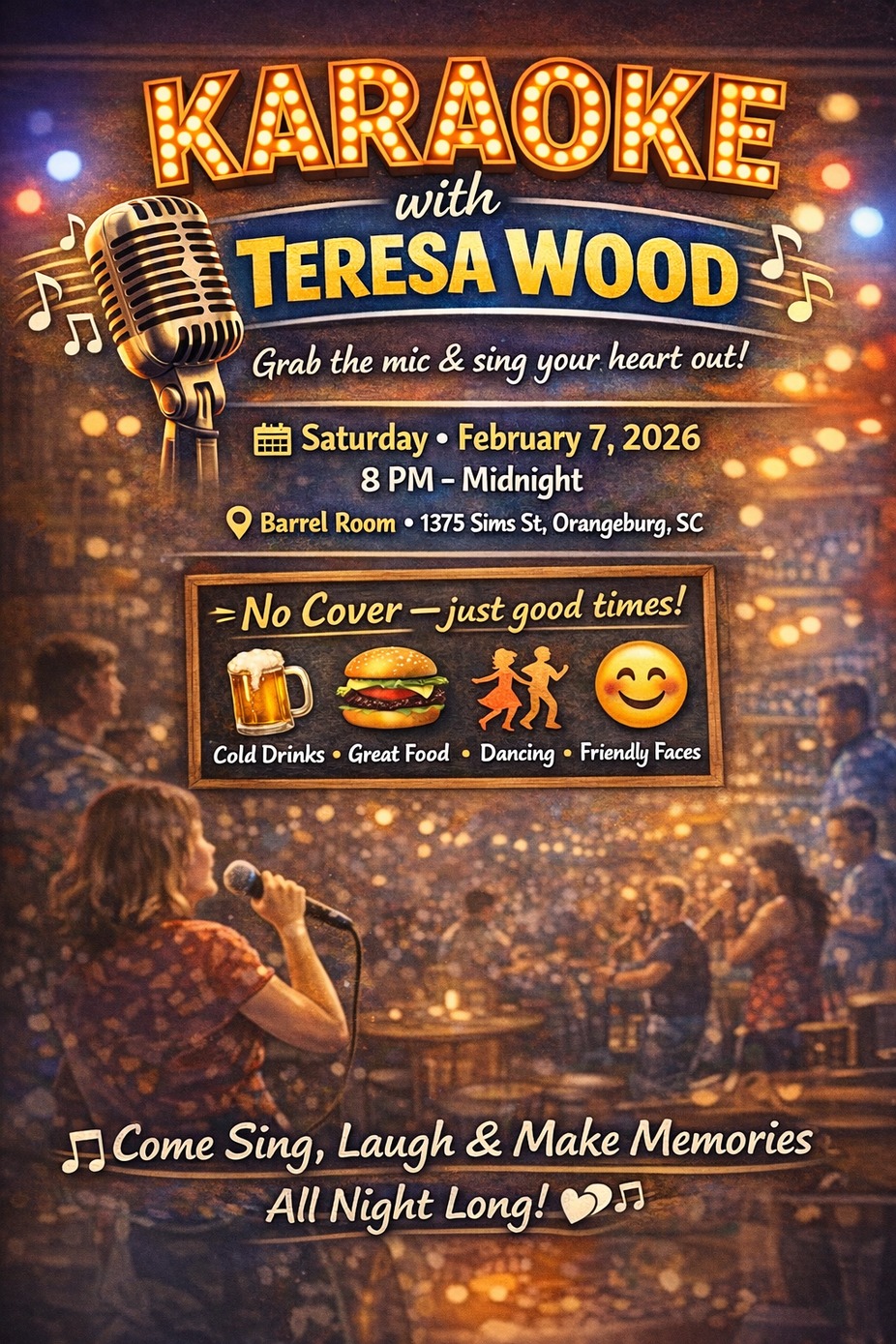 Karaoke with Teresa Wood event photo