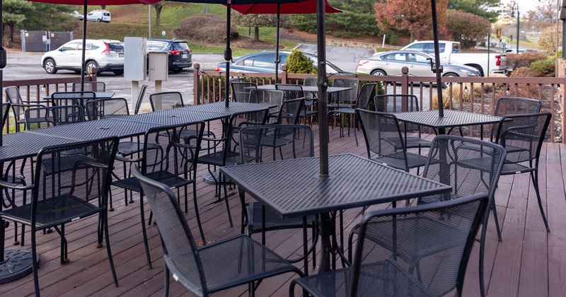 Patio with tables and chairs