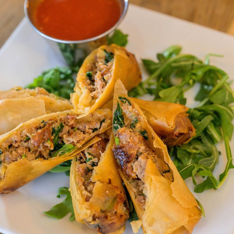 menu item 7 of 36, Sausage & Broccoli Rabe Spring Rolls