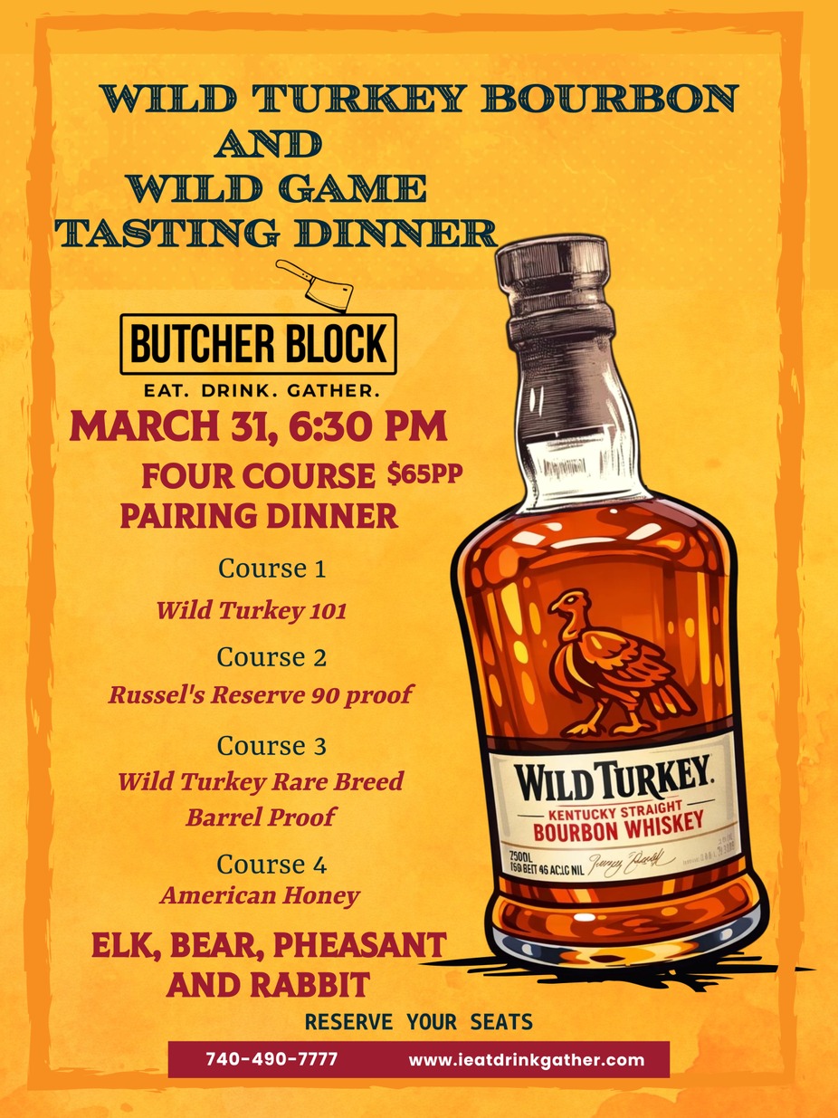 Wild Turkey Bourbon & Wild Game Tasting Dinner event photo