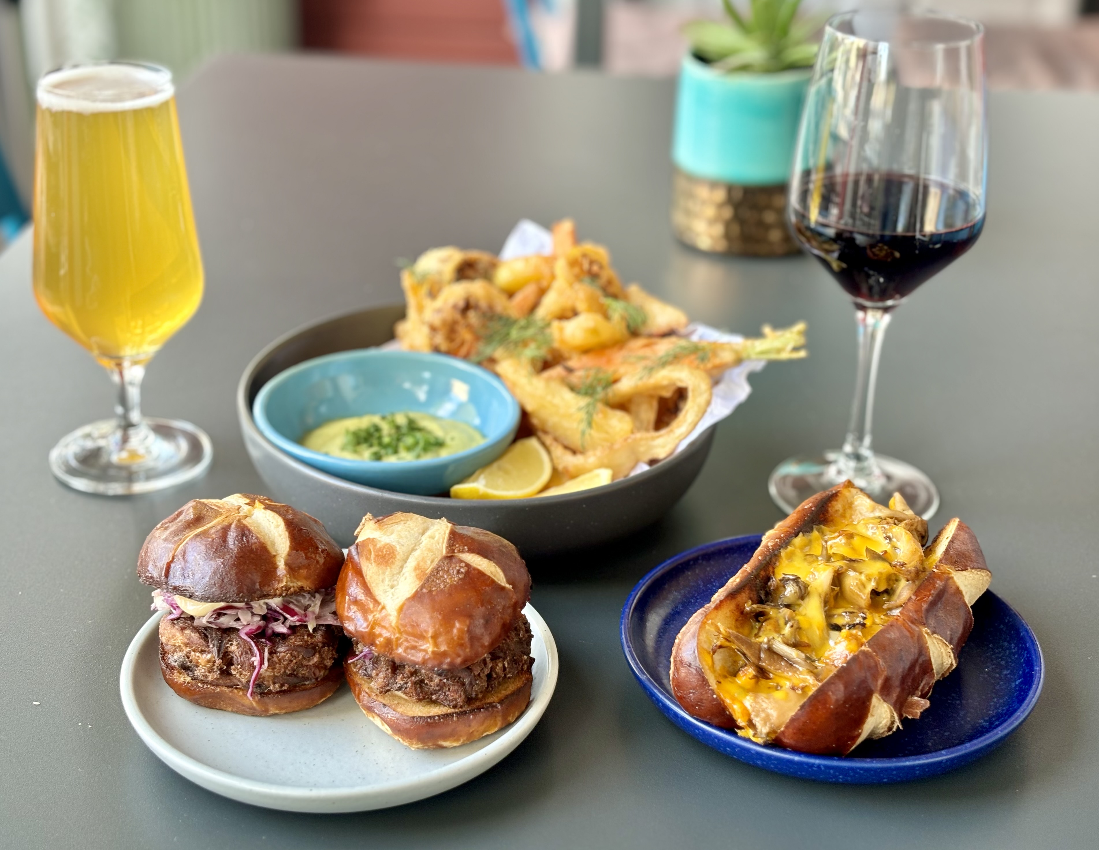 small plates, beer and wine