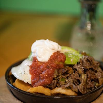 A closeup on a served food bowl.