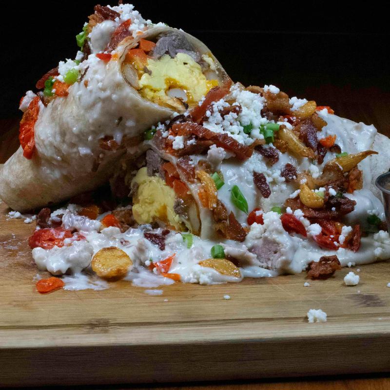 The Mill Steakhouse + Spirits - The Millsquatch Breakfast Burrito.