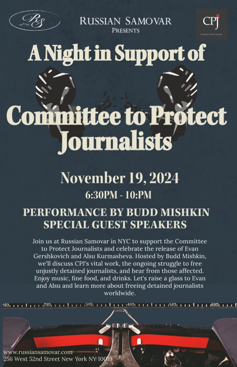 A Night to Support the Committee to Protect Journalists event photo