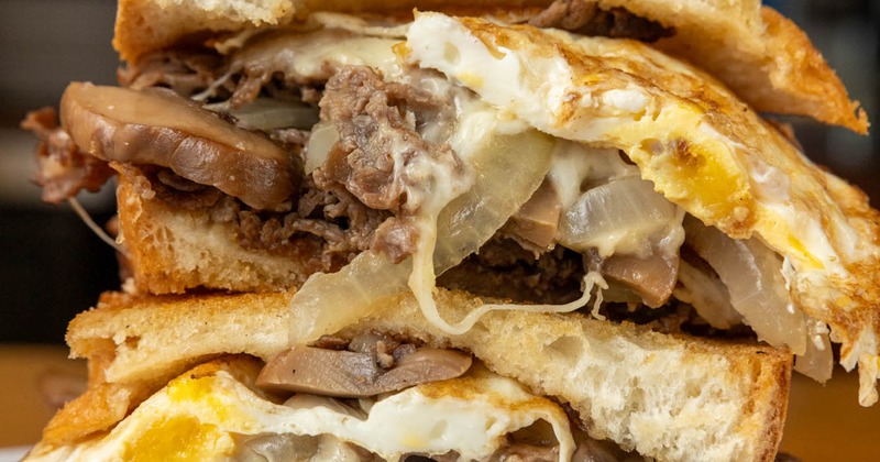 Steak and cheese sandwich