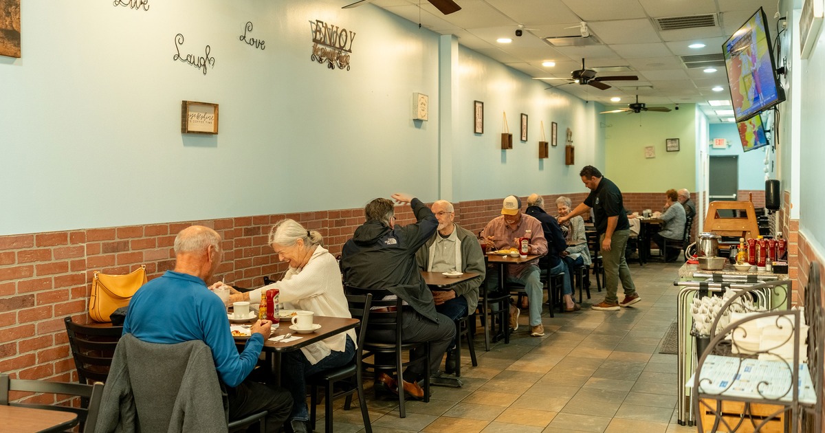 Interior dining area, guests enjoying their food