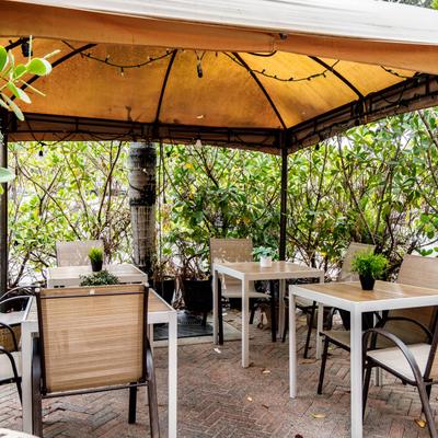 Outdoor seating area.