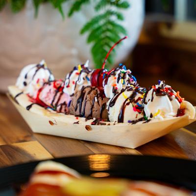 Banana split.