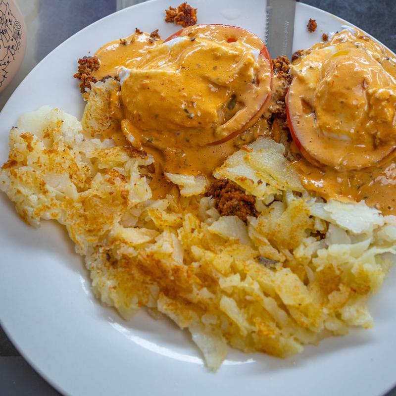 menu item 1 of 10, F.A.T.S. Eggs Benedict