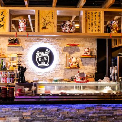 Interior, sushi bar.