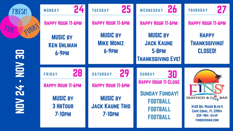 Weekly Event Calendar! event photo