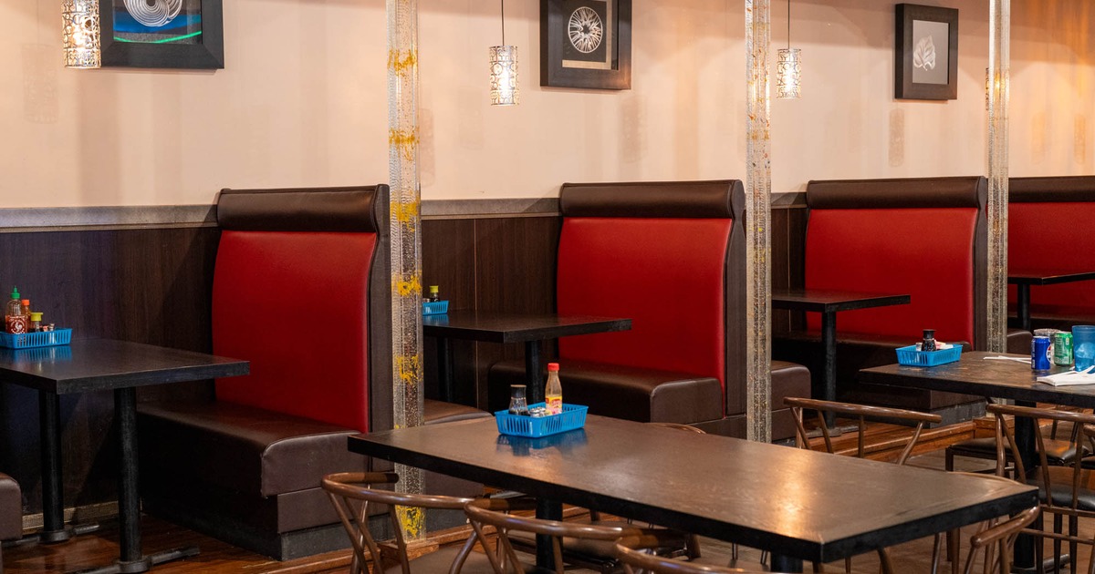 Interior, booth area