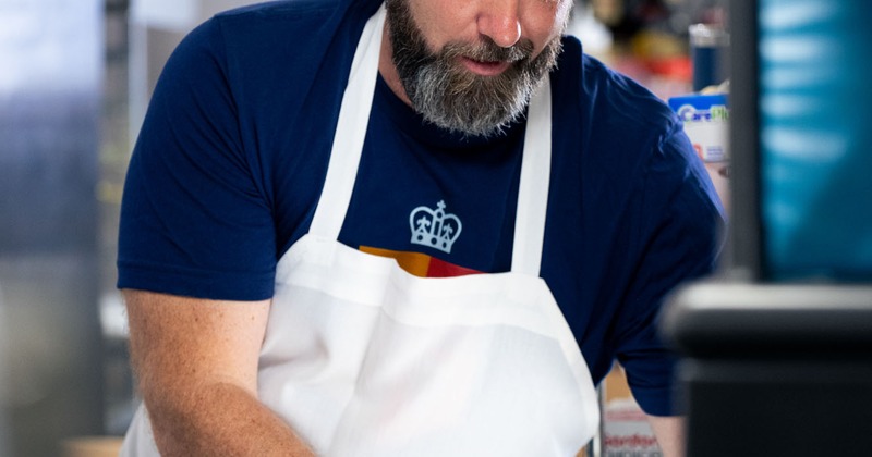 Staff in action inside the restaurant's food truck