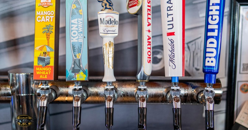 Beer tap system featuring serval different handles