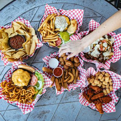 assortment of menu items.