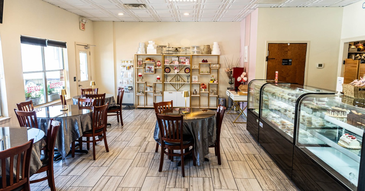 Seating area and checkout counter