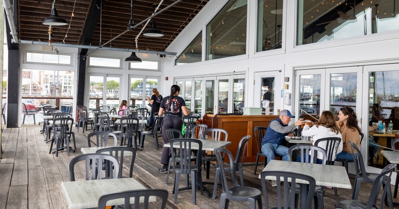 Exterior, large dining area with roof