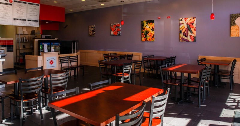 Interior with a tables