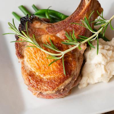 Porter house pork chop.